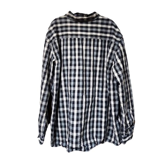 Carhartt Relaxed Fit Black and Gray Checked Long Sleeve Shirt Size 3XL - Picture 2 of 7